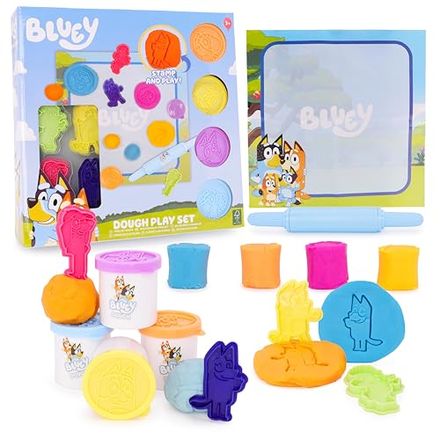 Toyland Bluey Dough Activity Set with Play Mat, 10 Piece
